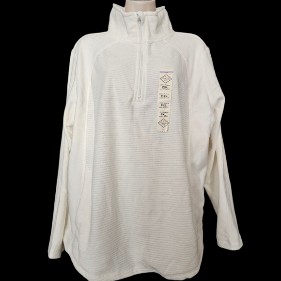 𝐒𝐭 𝐉𝐨𝐡𝐧'𝐬 𝐁𝐚𝐲 white fleece XL Petite 𝐑𝐞𝐭𝐚𝐢𝐥 $𝟑𝟐 New with tags - Picture 1 of 14